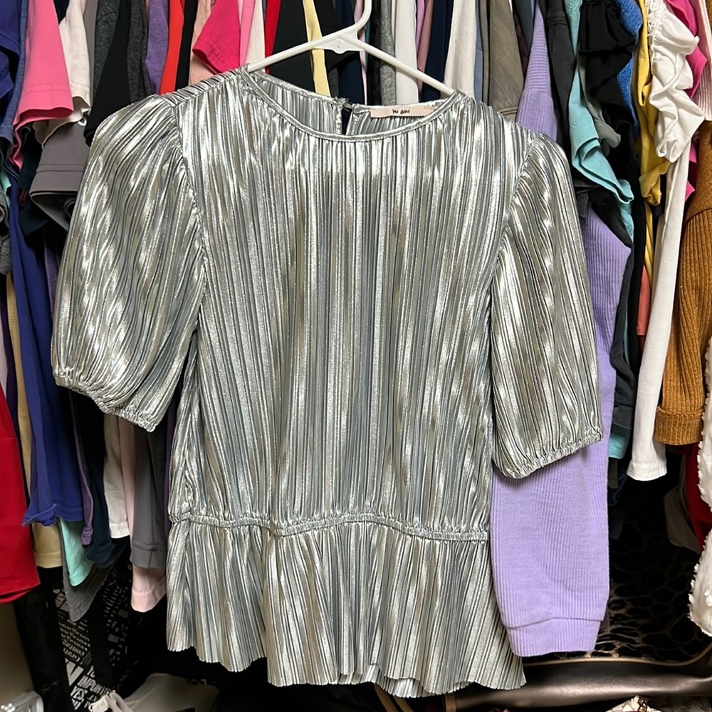 Francesca’s size small Silver Blouse